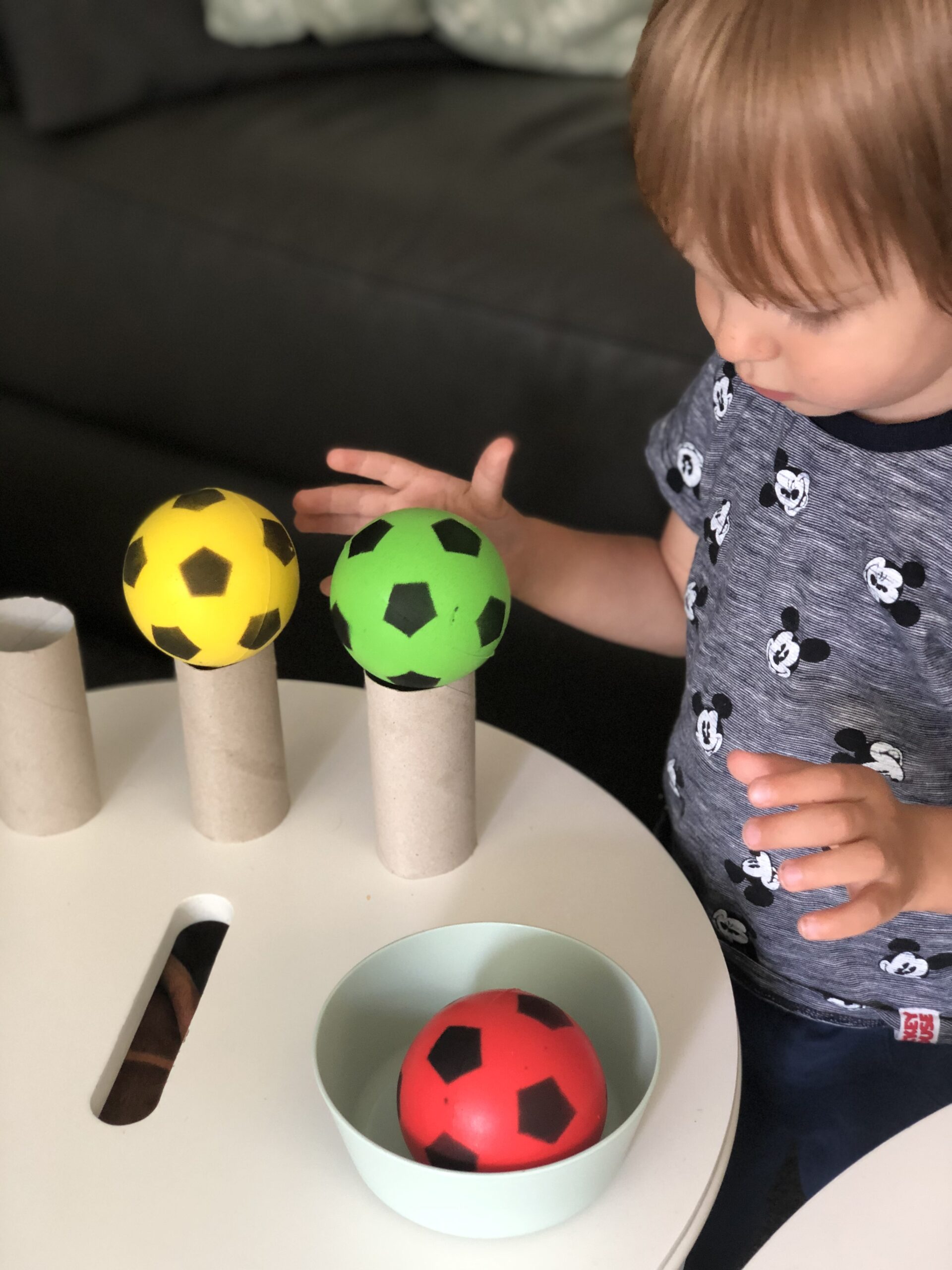 Balancing Balls Activity Happy Mommy Pose